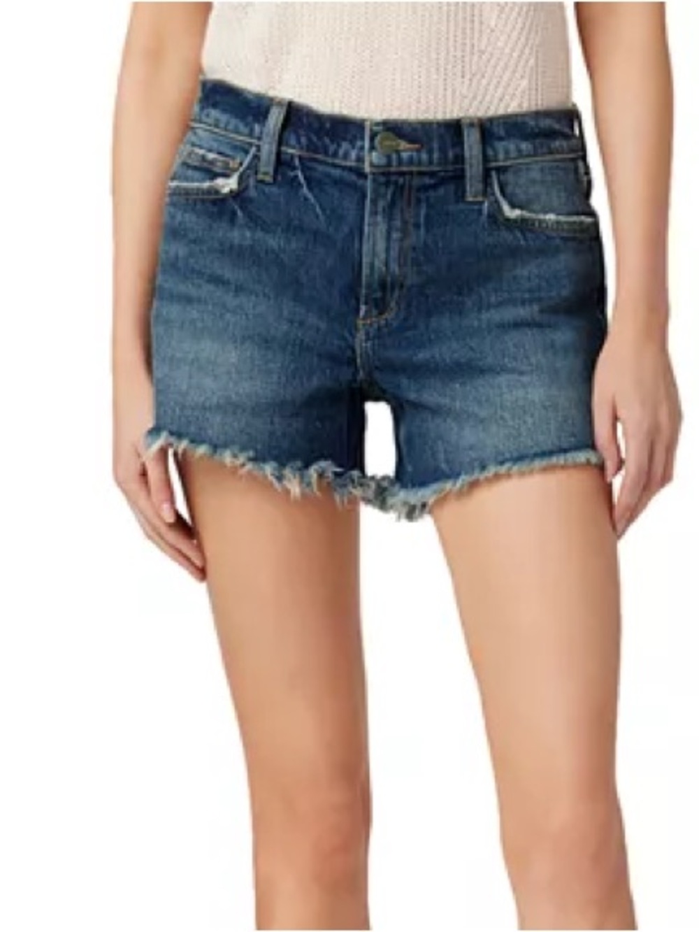 Joe’s Jean Shorts Classic Raw-Hem Denim Shorts in Blue MSRP $179 NWT Size 28